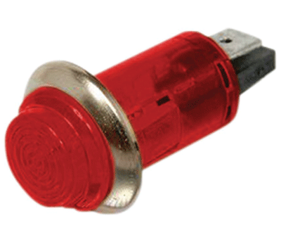 Hohtolamppukaluste 13mm 240Vac punainen Hohtolamppukaluste 13mm 240Vac punainen