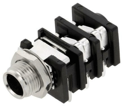 Stereojakki 6,3mm piirilevylle kytkimillä (ACJS-MHOM)