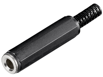 Jatkojakki 6,3mm stereo muovi musta