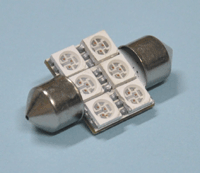 LED-sukkulalamppu S7d 12V punainen LED-sukkulalamppu S7d 12V punainen