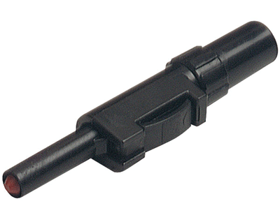 Turvabanaanipistoke 4mm 30Vac/60Vdc ruuvil. musta Turvabanaanipistoke 4mm 30Vac/60Vdc ruuvil. musta