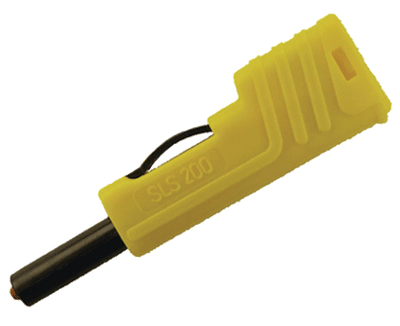 Turvabanaanipistoke 4mm 30A 60Vdc keltainen Turvabanaanipistoke 4mm 30A 60Vdc keltainen