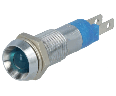 LED-merkkilamppu 8mm 24-28Vdc sininen