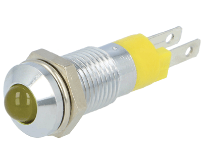 LED-merkkilamppu 8mm 24-28Vdc keltainen