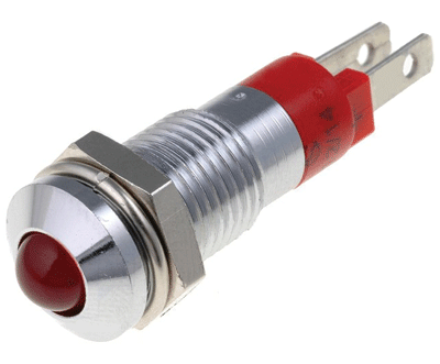 LED-merkkilamppu 8mm 24-28Vdc punainen