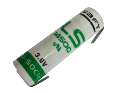 Litium-paristo juotoskorvakkeilla 3,6V 2,6Ah AA (LS14500 CNR)