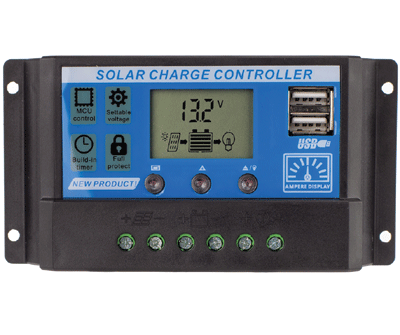 Lataussäädin aurinkopaneelille 12V/24V 10A (CMDT-2410/KLD1210)