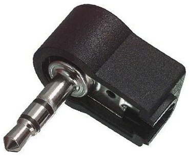 Stereoplugi 3,5mm muovi/kulma musta (WKLS40)