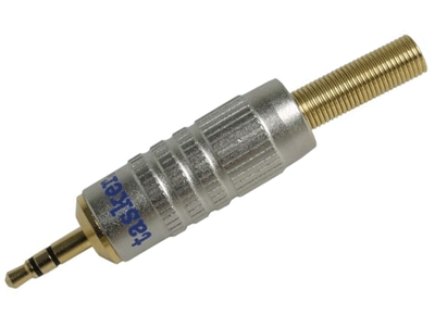 Stereoplugi 3,5mm metalli/kullattu (SP55)