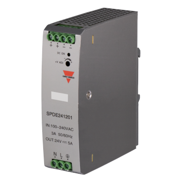 Hakkuriteholähde DIN-kiskoon 24Vdc 5A 120W (SPDE241201)