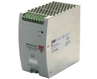 Hakkuriteholähde DIN-kiskoon 24Vdc 10A 240W (SPDM242401) Hakkuriteholähde DIN-kiskoon 24Vdc 10A 240W (SPDM242401)