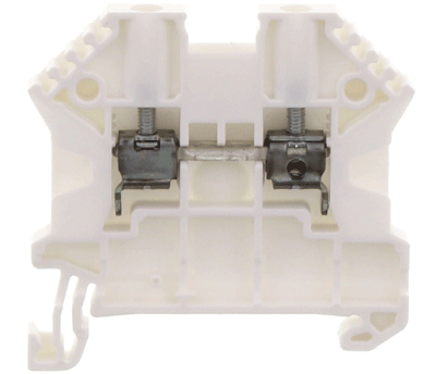 Riviliitin DIN-kiskoon 2,5mm² valkoinen (17100.7)