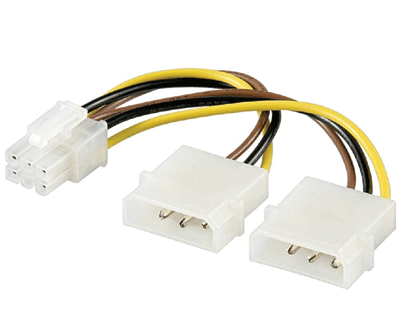 PCI Express -virtasovitusjohto 0,15m