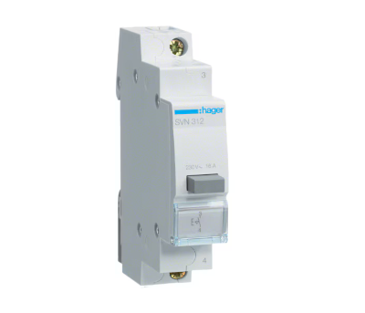 Painokytkin DIN-kiskoon 1xOFF-ON 16A 230Vac
