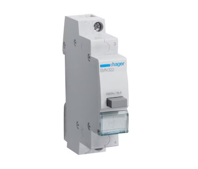 Painokytkin DIN-kiskoon 1xON-OFF 16A 230Vac