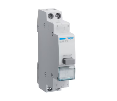 Painokytkin DIN-kiskoon 2xOF-ON 16A 230Vac