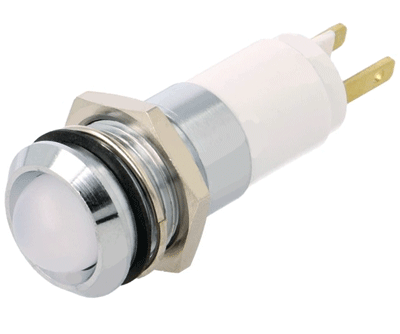 Led-merkkilamppukaluste 14mm 24-28Vdc valkoinen