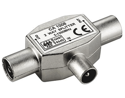 IEC-antennijakaja suojattu naaras/uros/naaras (CA 1008)