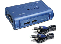 KVM-kytkin 2-porttinen USB/VGA