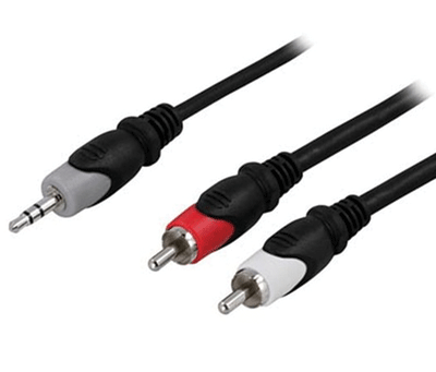 Audioliitäntäkaapeli 3,5mm stereoplugi/2xRCA-uros 0,5m