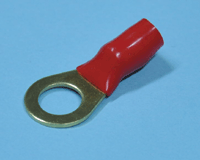 Kullattu rengasliitin 8mm punainen AWG10 (6mm²)