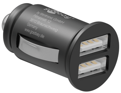 USB-jännitemuunnin tupakansytytinliitäntään 2xUSB 5Vdc 2,4A