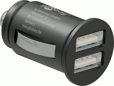 USB-jännitemuunnin tupakansytytinliitäntään 2xUSB 5Vdc 4,8A