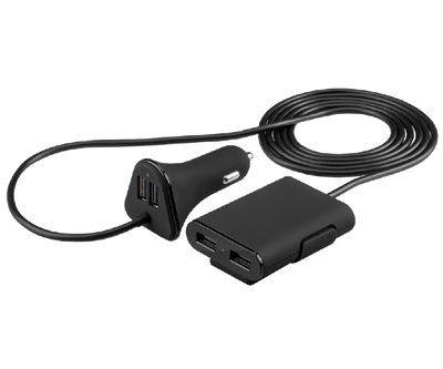 USB-jännitemuunnin tupakansytytinliitäntään 4xUSB 5Vdc 9,6A