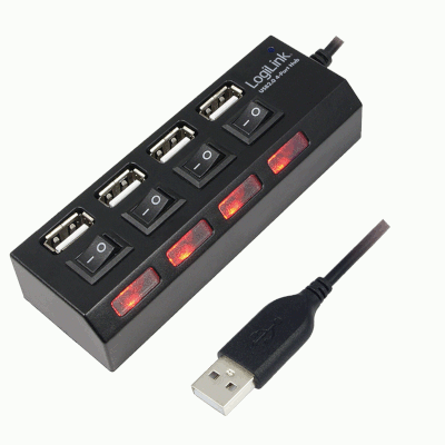 USB-keskitin 4-porttia USB 2.0