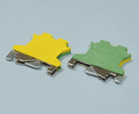 Maadoitusriviliitin DIN-kiskoon 2,5mm² keltavihreä