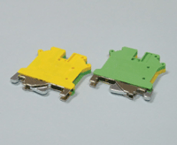 Maadoitusriviliitin DIN-kiskoon 4,0mm² keltavihreä