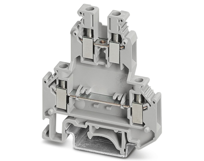 Riviliitin DIN-kiskoon 2x4,0mm² harmaa
