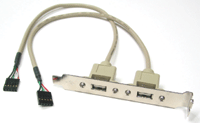USB-liitinlevy 2-porttia