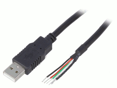 USB 2.0 -liitäntäkaapeli A musta 3m