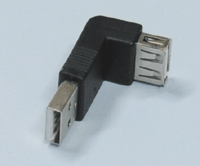 USB-liitinadapteri A-uros/A-naaras kulma 270°