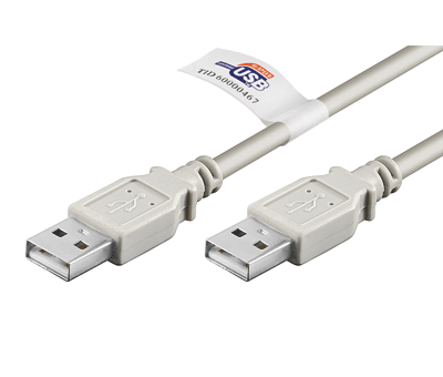 USB-liitäntäkaapeli A/A harmaa 5m