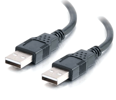 USB-liitäntäkaapeli A/A musta 1m