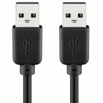 USB-liitäntäkaapeli A/A musta 1,8m