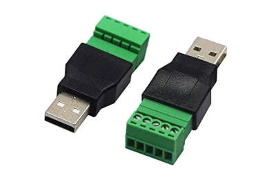 USB-pistoke A uros ruuviliitännällä