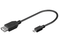 micro-USB-B / USB-A-liitäntäkaapeli 0,2m