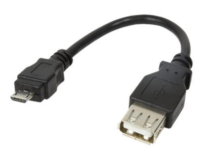 micro-USB-B / USB-A-liitäntäkaapeli 0,08m