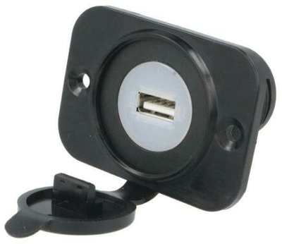 DC/USB-jännitemuunnin paneeliasennus 12-24Vdc/5Vdc 2,1A (A13-194APS-BB3)