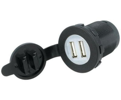 DC/USB-jännitemuunnin paneeliasennus 12-24Vdc/2x5Vdc 2,1A (A13-194B-BB3)