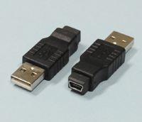 USB-liitinadapteri USB-A-uros/mini-USB-B-naaras