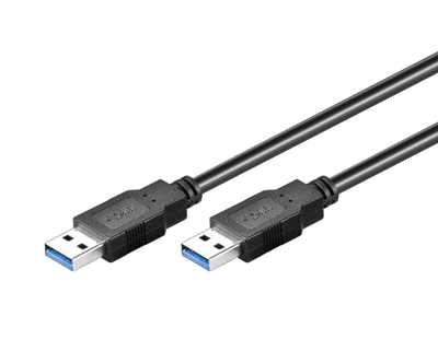 USB 3.0 liitäntäkaapeli A/A 3m musta