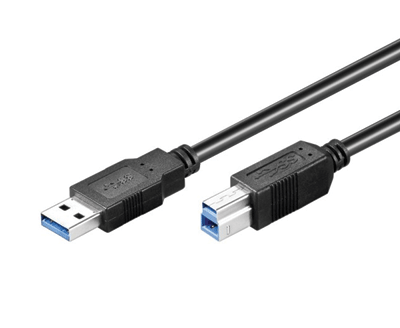 USB 3.0 liitäntäkaapeli A/B 5m musta
