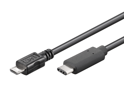 USB 2.0 liitäntäkaapeli USB-C/micro-USB-B musta 3m