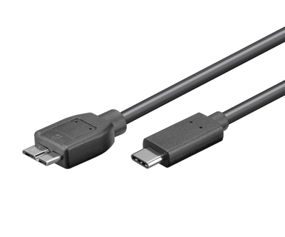 USB 3.0 liitäntäkaapeli USB-C/micro-USB-B 3.0 musta 1m
