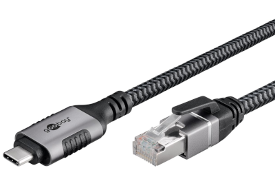 USB-C 3.1 / RJ45 Cat6 -liitäntäkaapeli 5m