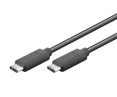 USB-C (USB 3.1) liitäntäkaapeli USB-C/USB-C musta 3m